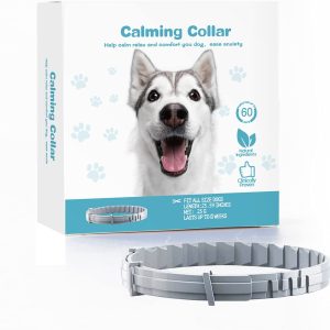 CPFK Calming Collar for Dogs Pheromones Relieve Reduce Anxiety or Stress Adjustable Collars with Long-Lasting 60 Days Stay Calm and Comfortable for All Small Medium and Large Dog (25 Inches)