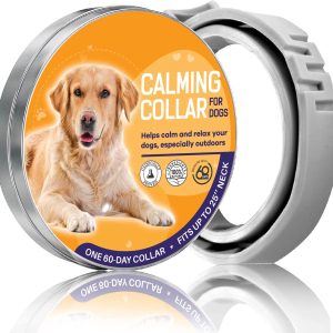 Calming Dog Collar 25 Inches – Adjustable Calming Collar for Dogs – Dog Anxiety Relief Collar – Waterproof Dog Calming Collar – Pheromone Dog Collar 100% Natural Ingredient