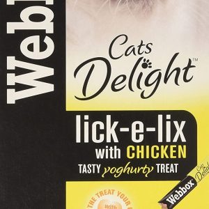 Webbox Chats Delight Lick-e-lix Cat Treats Poulet 5 x 15 g