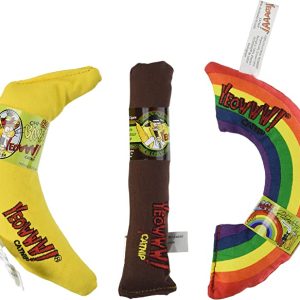 YEOWWW! Cataire Toy Variety Pack â~ Cigare et Banane et Arc-en-â. Made in USA 1 Paquet 3 Jouets