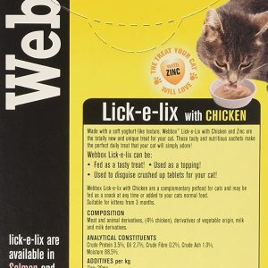 Webbox Chats Delight Lick-e-lix Cat Treats Poulet 5 x 15 g