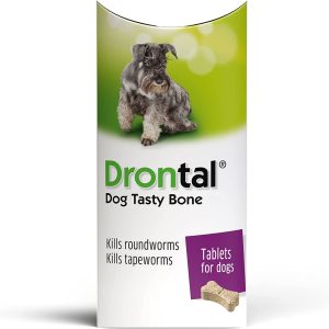Bayer Drontal Tasty Bone Wormer for Dogs, Pack of 1 tablet