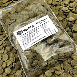 HERONS – Spirulina Algae Wafers – 15 mm Sinking Wafer – For all Bottom-Feeding Fish and Crustaceans – Rich in Fiber – Immune Support – Enhance Colour and Improves Digestion – 200 Grams